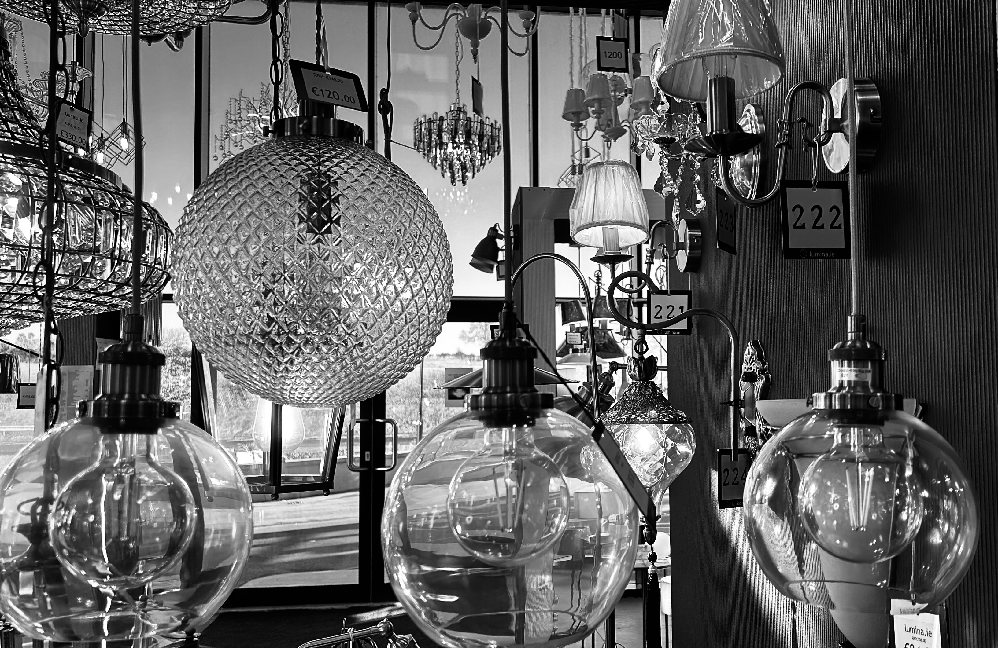 Black & White Antique Lamps